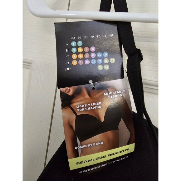 Maidenform Bralette Comfort Seamless Womens Black Smooth Wireless Bra Small S - Picture 4 of 5